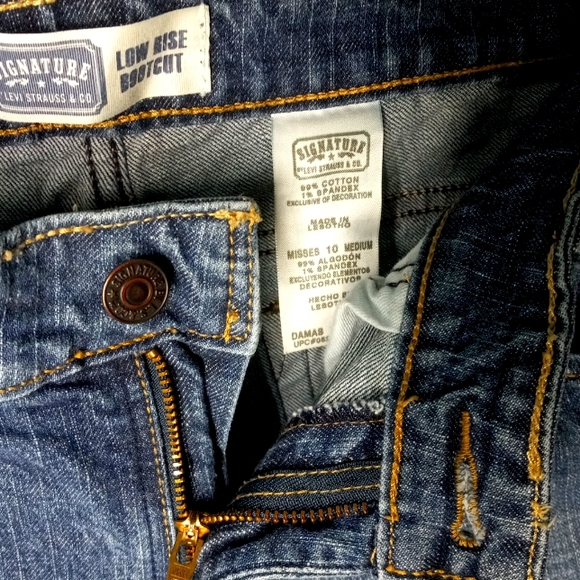 111 Levi Jeans size 10 misses pockets zipper button shipping Denim boot cut - Picture 5 of 14